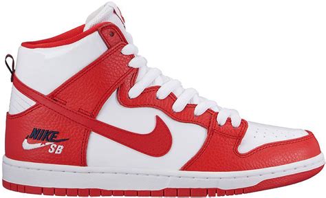 red Nike Dunk High tops